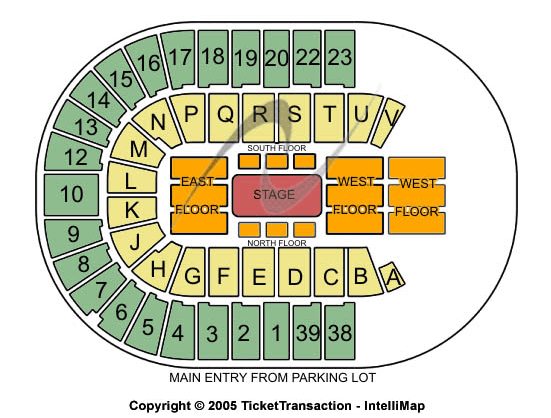 SaskTel Centre Center Stage Seating Chart
